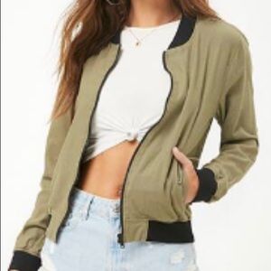 Linen-blend Contrast Trim Jacket